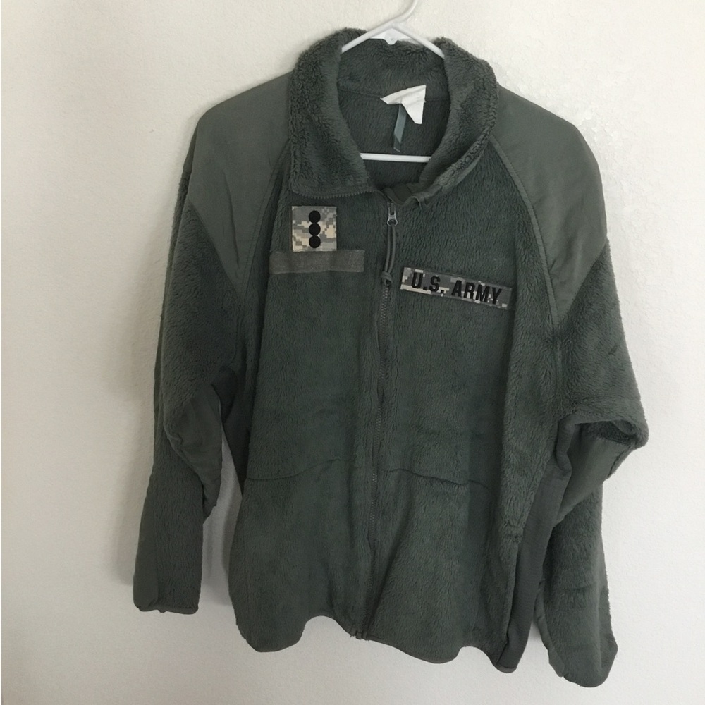 US Army acu foliage green fleece cold weather jacket
